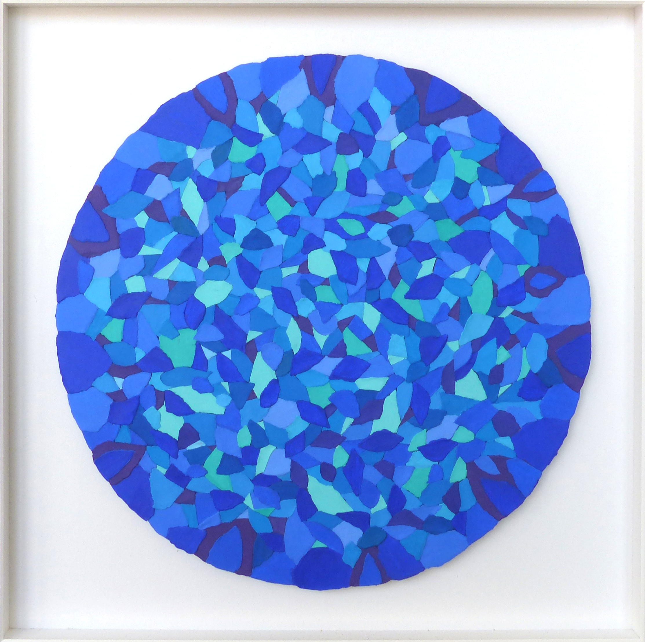 Collage in Blau
