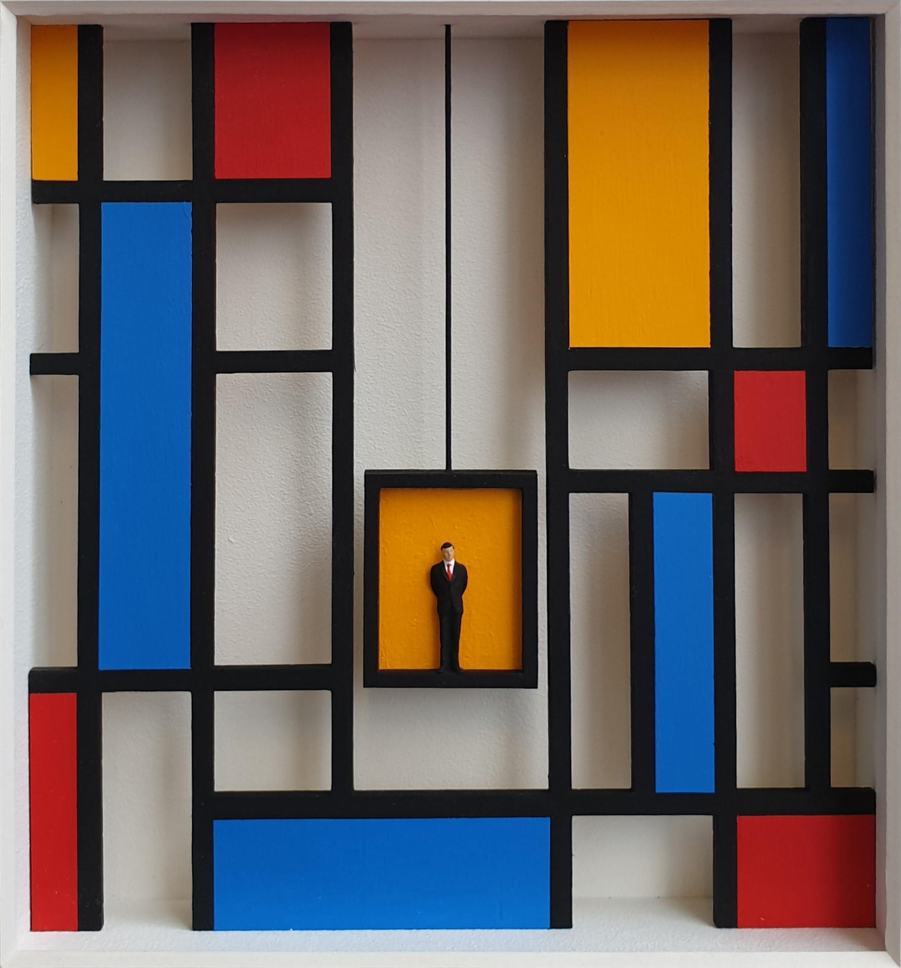 ´Mondrian im Fahrstuhl nach oben´