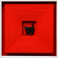 Cat in red